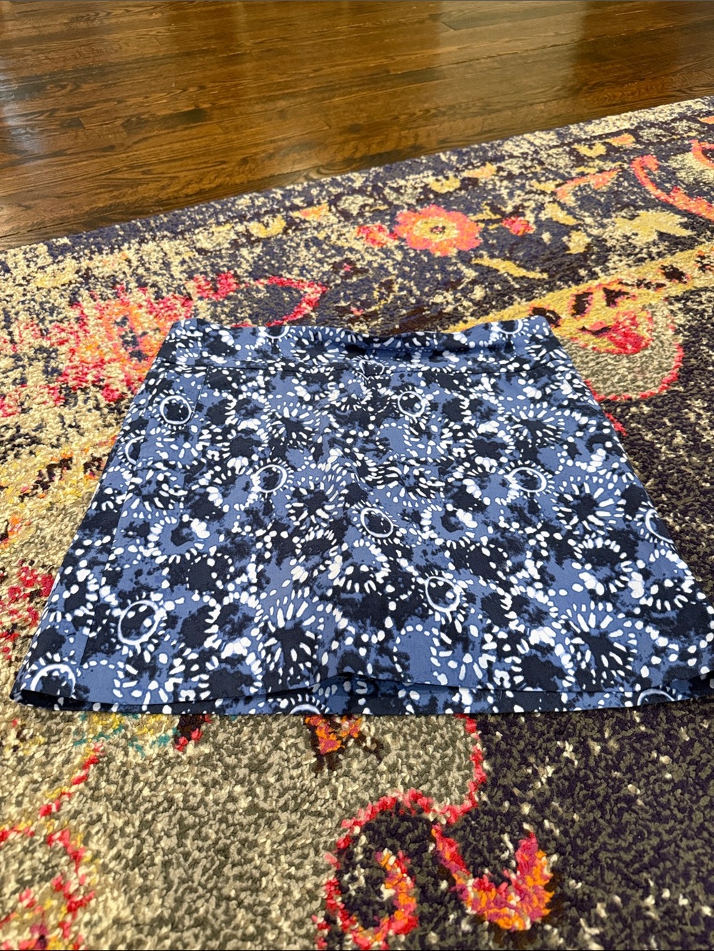 Zac & Rachel Navy and White Floral Mini Skirt